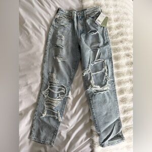 Zara Light Blue Distressed Jeans